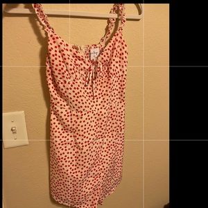 Princess Polly size 4 red and white romper